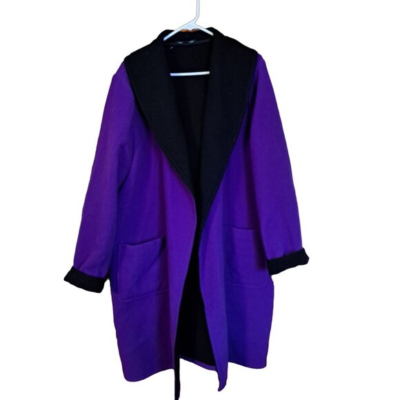 Lauren Ralph Lauren Jackets & Blazers - Lauren Ralph Lauren ladies wool coat open front purple black